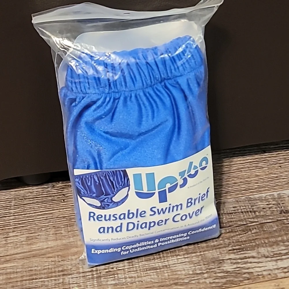 Blue Reusable Swim Brief Diaper Cover